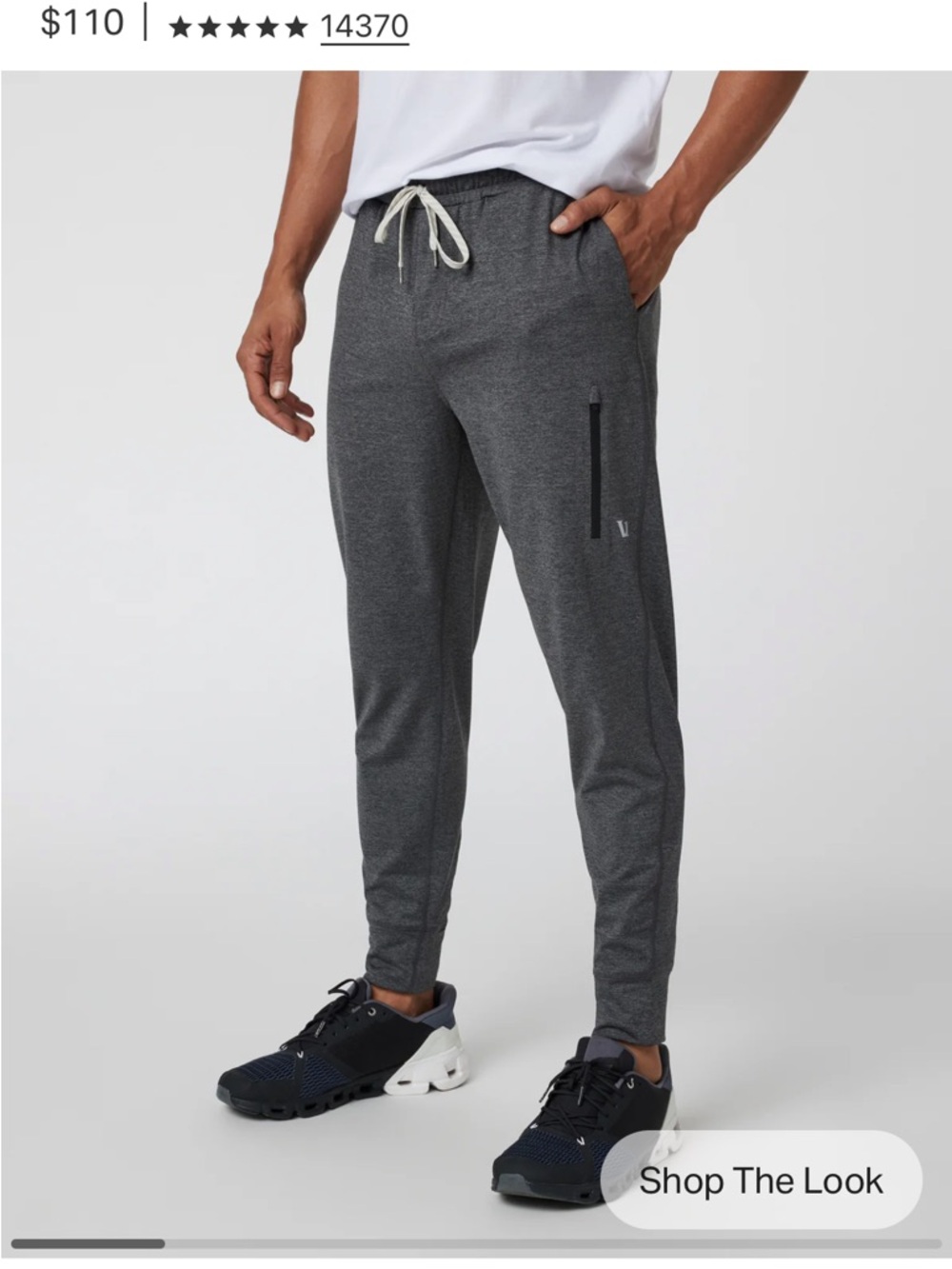 Vuori Charcoal Gray Sunday Performance Jogger Men’s Medium